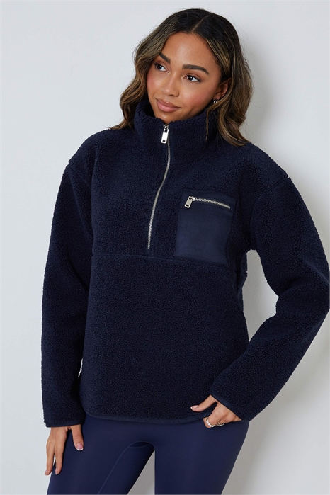 Флисовая кофта с полузастежкой-молнией артикул 155238689