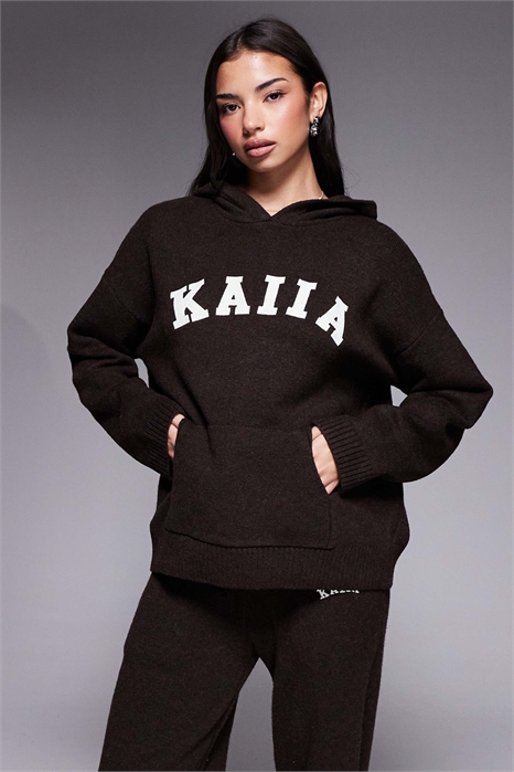 Толстовка из шерстяной ткани с вышитым логотипом co-ord артикул 153402745