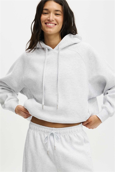 Худи с капюшоном и рукавами-раглан из плюша премиум-класса артикул 154155471