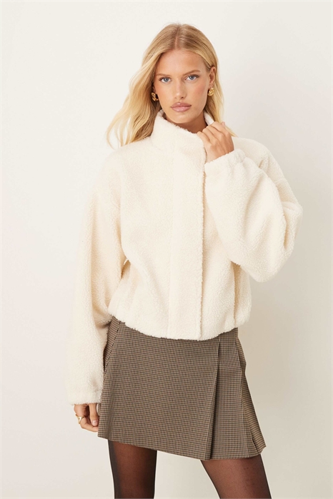 Флисовая куртка с застежкой-молнией и волнистым подолом артикул 143244860