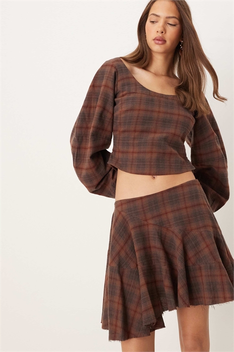 Топ с круглым вырезом и рукавами-коконами co-ord артикул 148078704