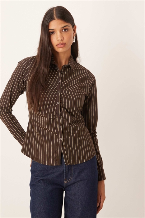 Рубашка в тонкую полоску от Tarsi артикул 149953253