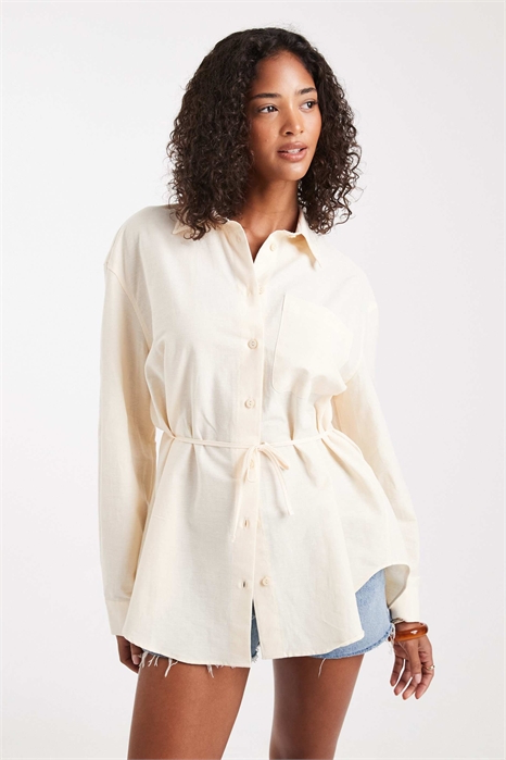 Рубашка с завышенной талией артикул 149107323