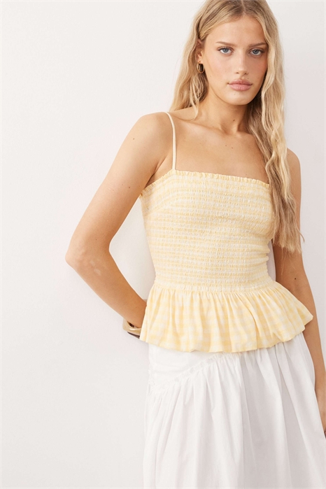 Топ с рюшами и бретелями в стиле «Сандэнс» артикул 154238213