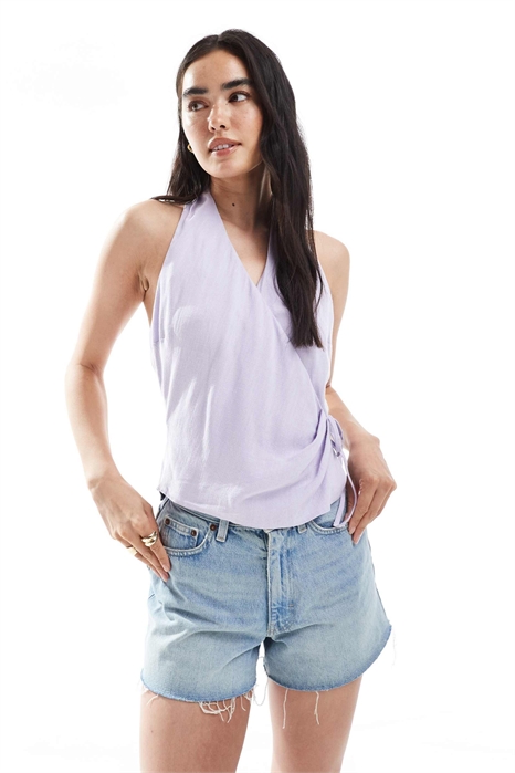 Топ без рукавов с завязками по бокам артикул 148522330