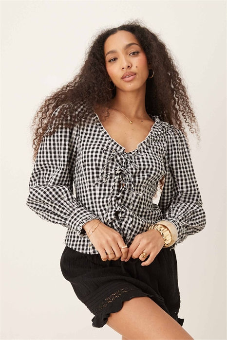 Блузка с завязками спереди из Далласа артикул 142201794