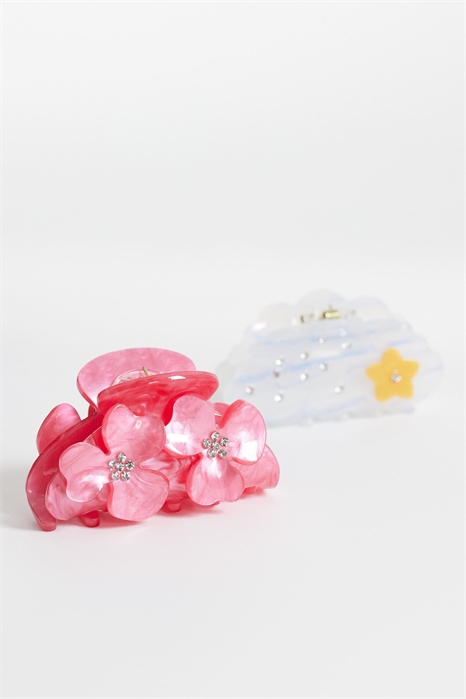 Набор из 2 маленьких заколок с цветочным узором артикул 154694244