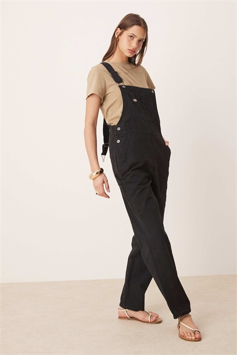 Классические брюки-комбинезон из канваса цвета «утка» артикул 127323589