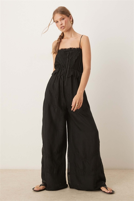 Топ с вышивкой и ленточным украшением артикул 143260201