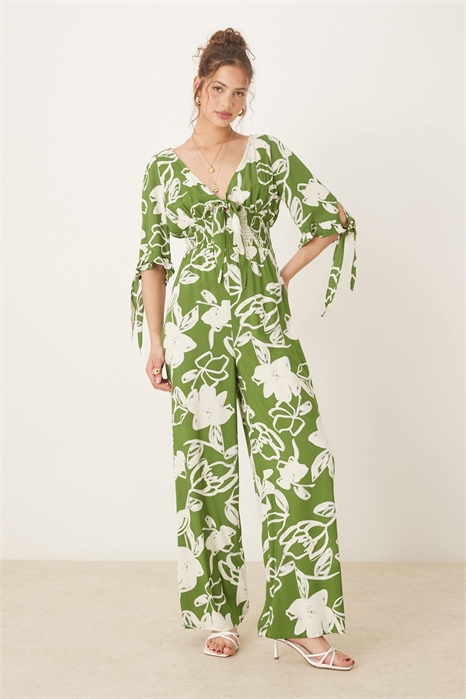 Комбинезон с рюшами на талии артикул 136319742