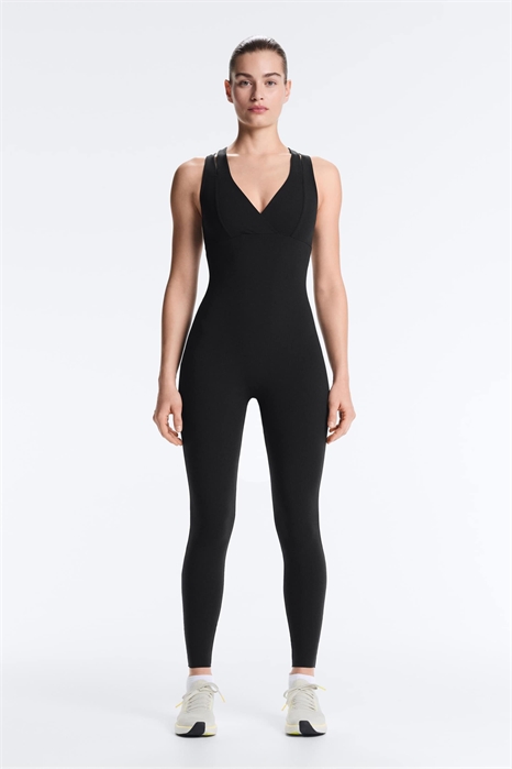 Обтягивающий комбинезон с двойными бретелями артикул 154670865