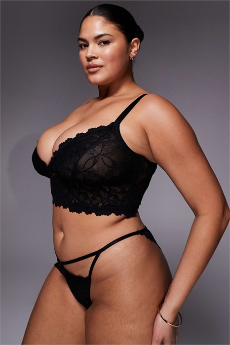 ASOS DESIGN Curve — бразильские стринги Robbie с кружевом и вырезами артикул 150266737