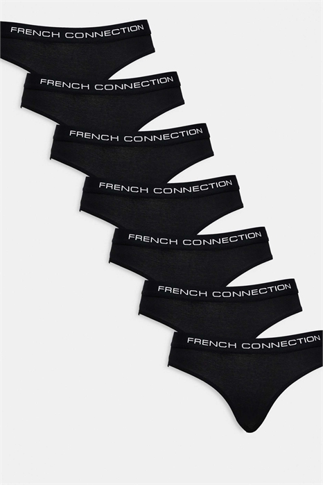 Набор из 7 хлопковых женских трусиков French Connection артикул 151110641