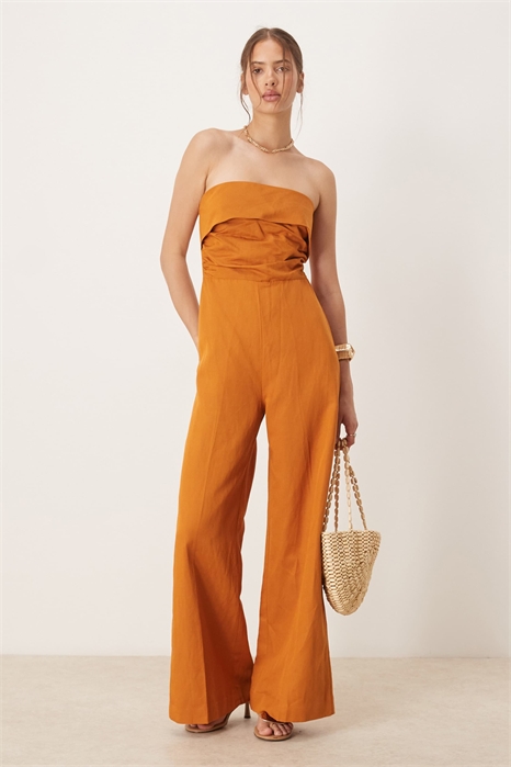 Комбинезон-бандо из смешанного льна артикул 149433761