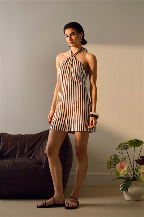 Комбинезон-топ с завязками из льна артикул 142431163