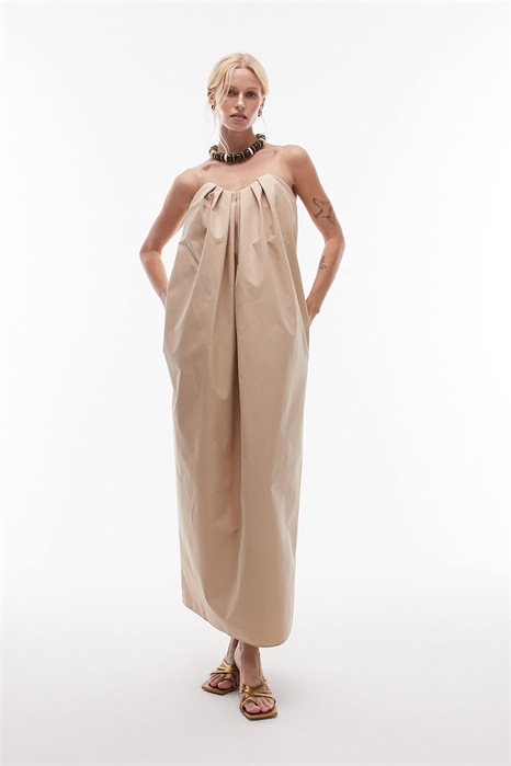 Платье средней длины с завязками на шее из высококачественного хлопка с Кайей Гербер артикул 148192704