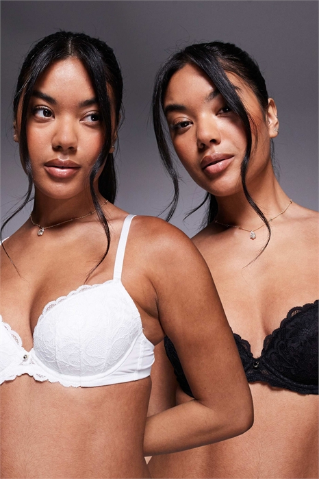 Набор из 2 бюстгальтеров с глубоким вырезом из сексуального кружева артикул 148816534