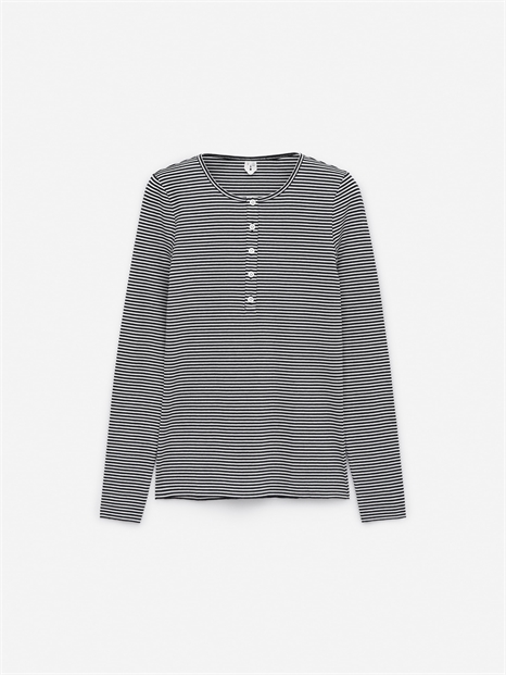 Ребристый топ Henley артикул 1278099001