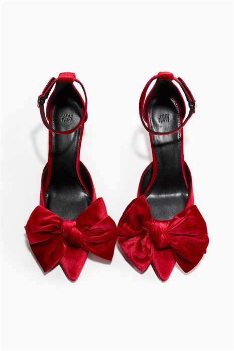 Велюровые туфли с декором в виде банта артикул 1304320001