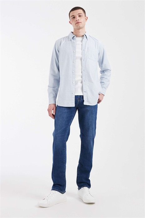 Джинсы облегающего кроя из мягкой ткани артикул 155704265