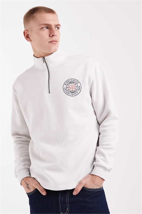 Свитер с четвертью молнии артикул 155313208