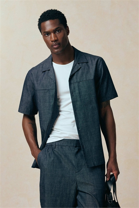 Легкая джинсовая рубашка с короткими рукавами co-ord артикул 153751100