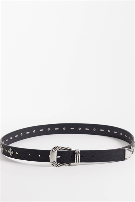 Пояс из искусственной кожи с перекрещивающимися заклепками и пряжкой в стиле вестерн артикул 154078704