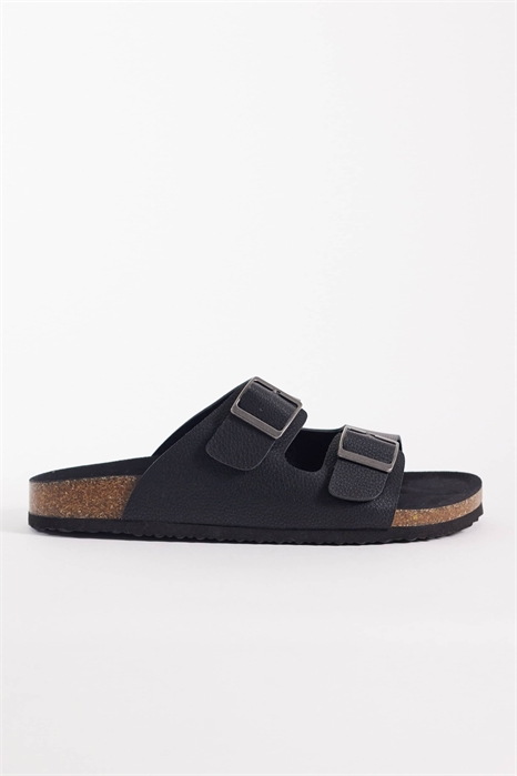 Сандалии на двух ремешках с пробковой подошвой артикул 154050342