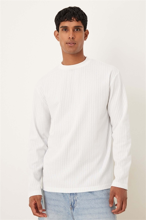 Футболка с длинным рукавом свободного кроя из плотной ткани артикул 150528131