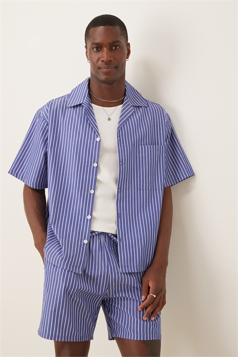 Рубашка свободного кроя с полосками co-ord артикул 147870586