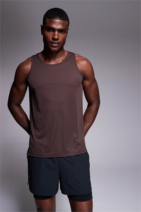 Беговая майка свободного кроя из быстросохнущей технической сетки артикул 153081097