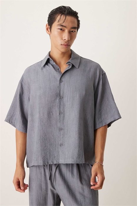 Рубашка свободного кроя с фактурной текстурой co-ord артикул 149278346