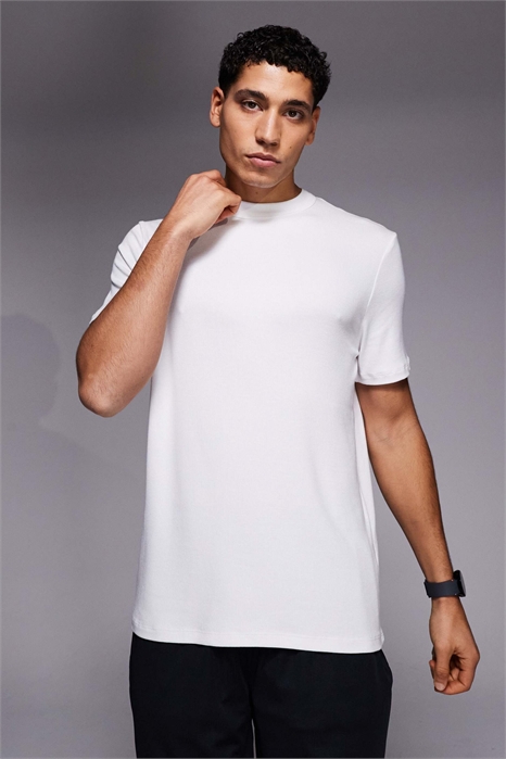 Футболка Rest Day из сверхмягкого модала с ребристой отделкой и облегающим кроем артикул 152460832