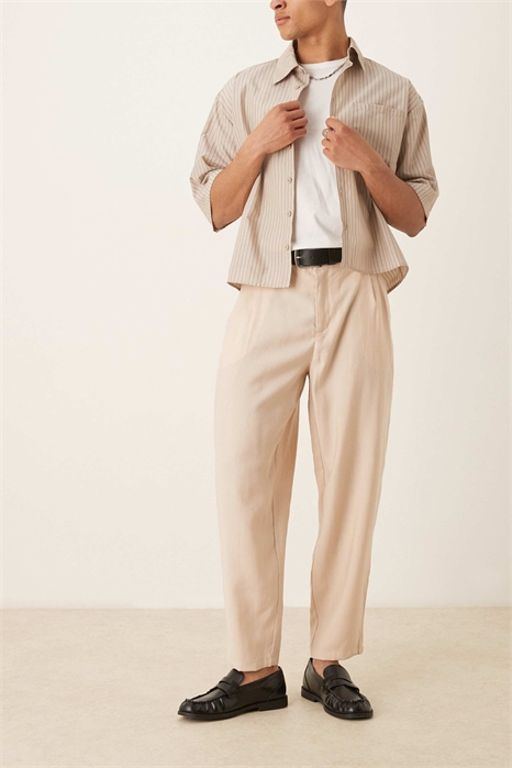 Широкие брюки с зауженными штанинами артикул 143504665