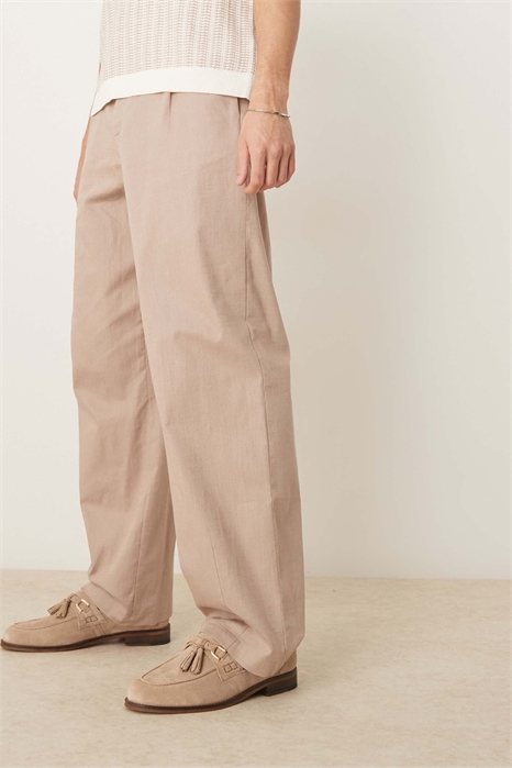 Широкие льняные брюки с вытачками артикул 144911670