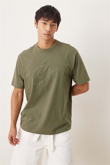 Футболка свободного кроя с надписью артикул 149597746