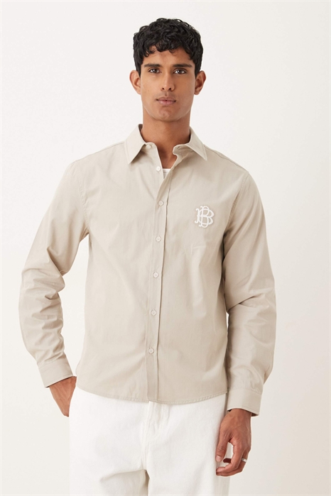 Рубашка с вышивкой на груди артикул 150196355