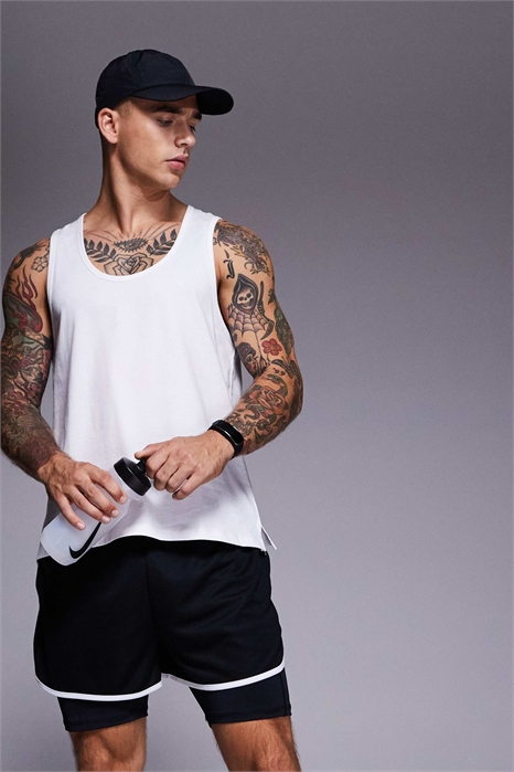 Беговая хлопковая майка с технологией быстрого высыхания артикул 149851155