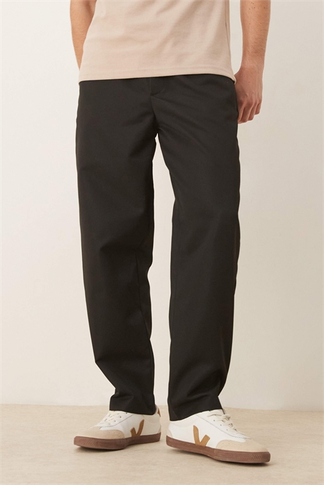 Брюки классического кроя с зауженным силуэтом и эластичным поясом артикул 149833362