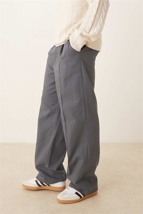 Брюки с широкими брючинами и складками артикул 145950789