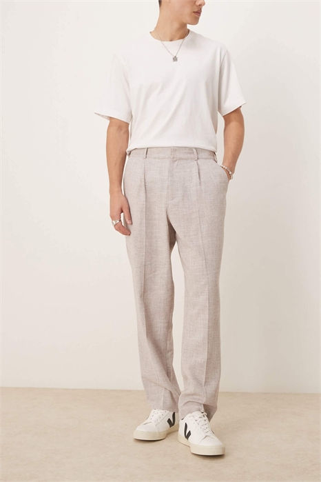 Брюки с зауженными штанинами и широким кроем артикул 145950796