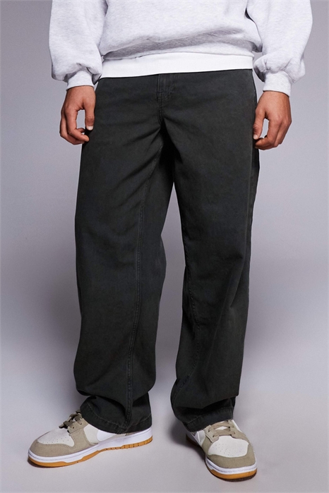 Брюки свободного прямого кроя артикул 152761267