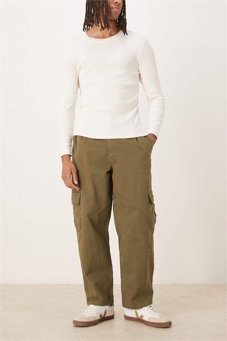 Брюки-карго свободного кроя с зауженными штанинами артикул 150045632