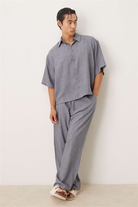 Брюки с прямыми брючинами и фактурной поверхностью co-ord артикул 149384603