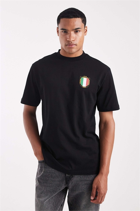 Футболка свободного кроя с принтом «Италия» артикул 150528137