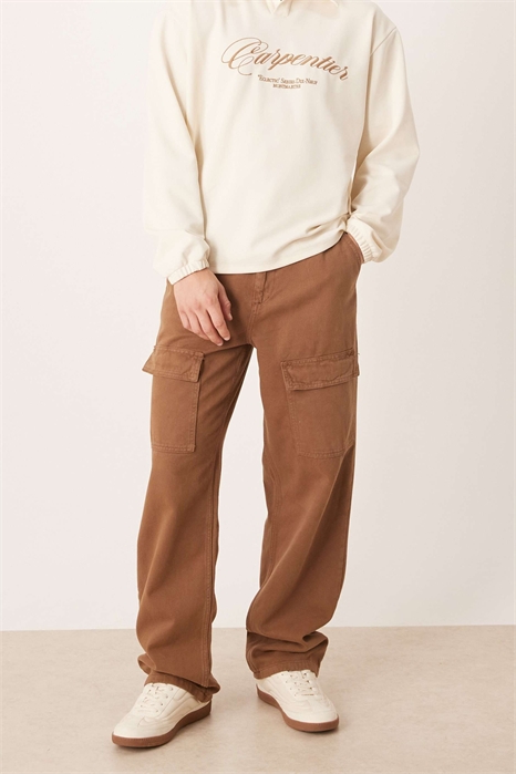 Широкие брюки в стиле «карго» артикул 151452685