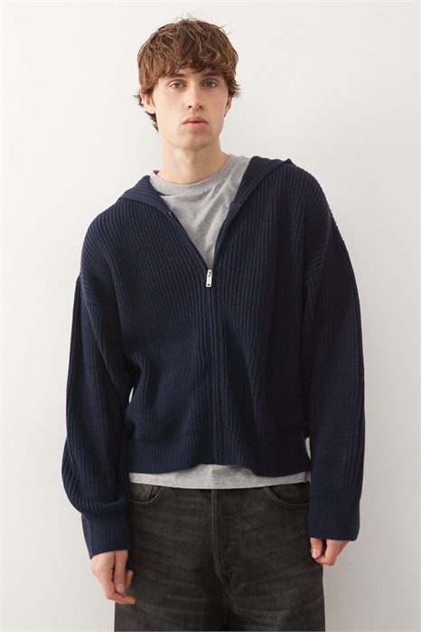 Трикотажная толстовка прямого кроя с капюшоном артикул 155232530