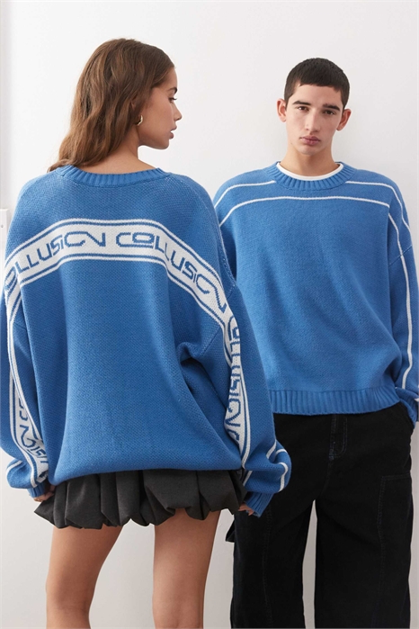 Трикотажный свитер универсального прямого кроя артикул 152707596