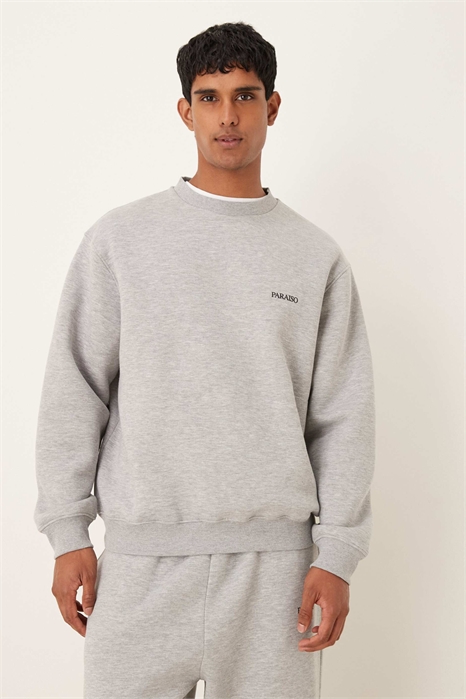 Свободная толстовка с принтом на груди co-ord артикул 150501097