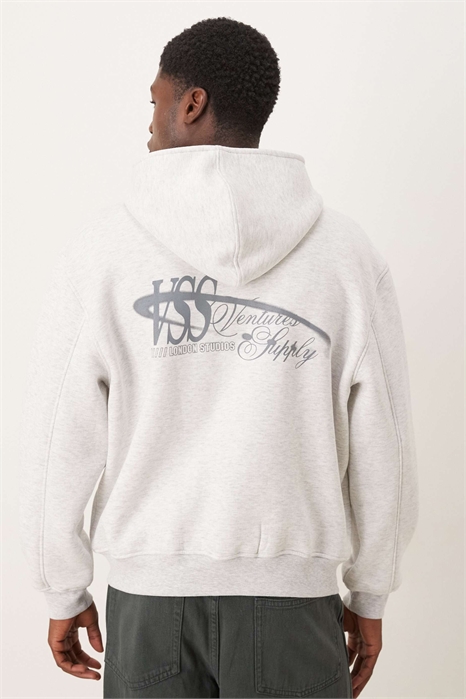 Худи свободного кроя с надписью на спине артикул 152672029